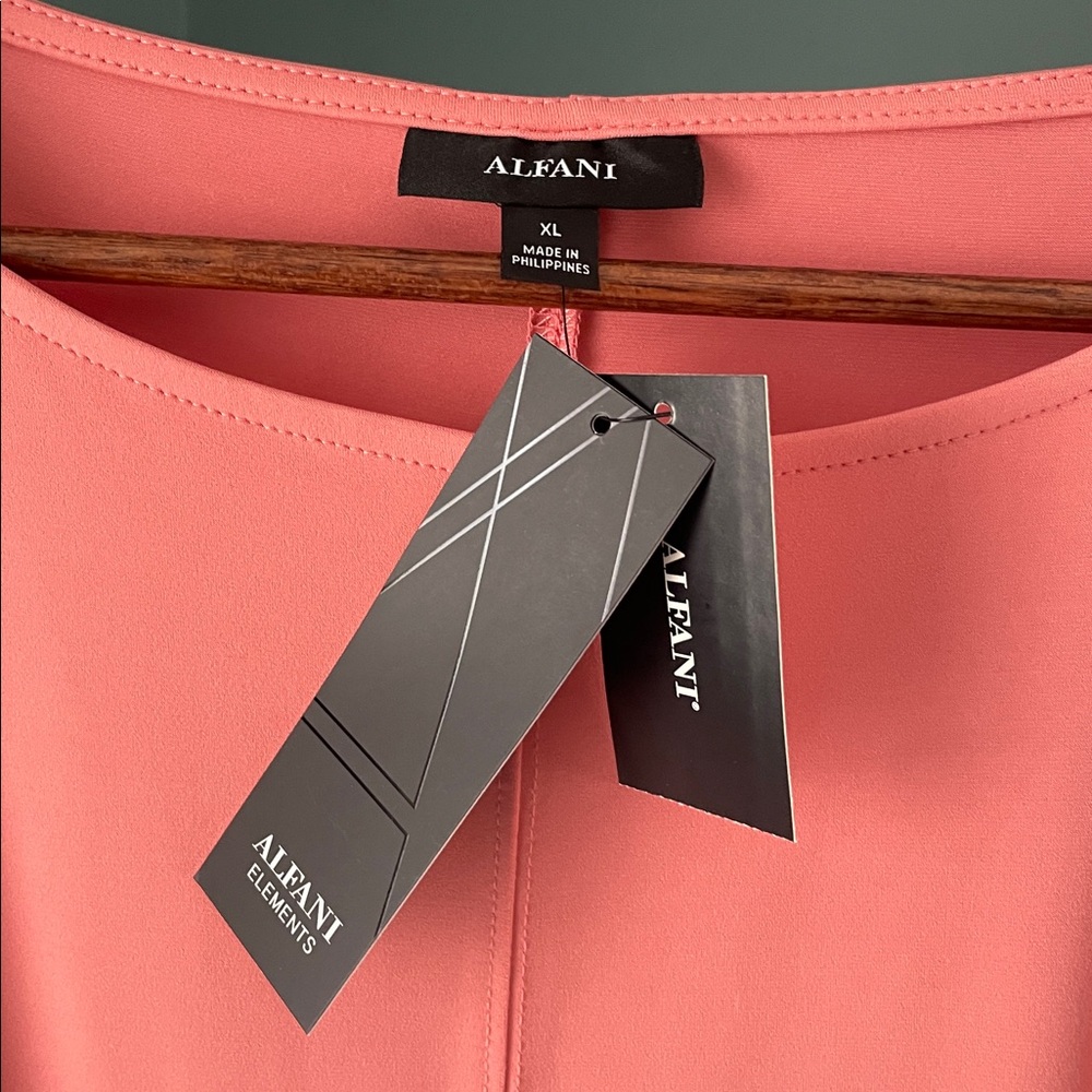 Alfani Coral Women's Tunic Top - Picture 2 of 3